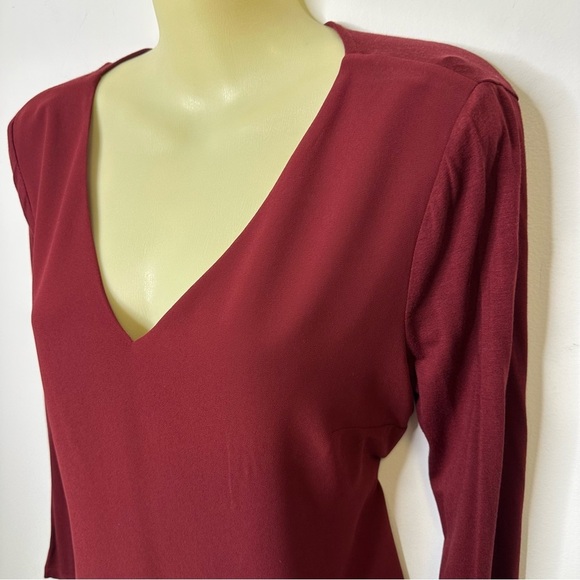 Michael Kors Red V-Neck Blouse - Picture 4 of 7